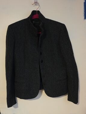 Ralph Lauren Charcoal Herringbone Wool Sport Blazer